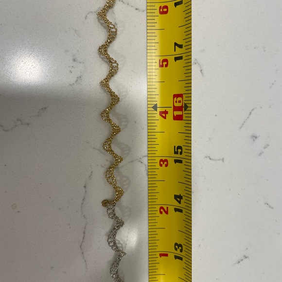 14 K Gold 2-tone open necklace - Picture 2 of 7